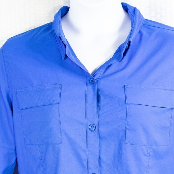 Reel Legends size L Saltwater Performance Outfitters fishing/hiking/camping blue - Picture 2 of 9